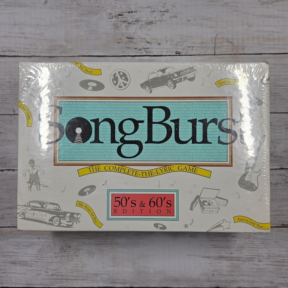 Songburst Board Game 50s & 60s Edition Music Lyric Trivia Sealed